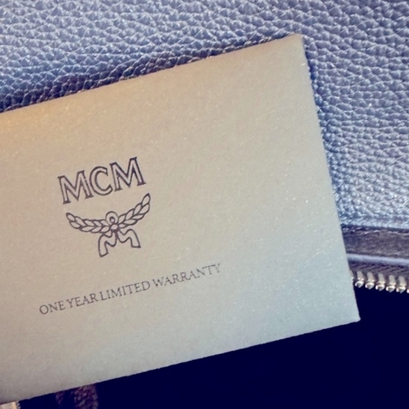 NEW 🍒Retail $1190 🍀MCM Stark BACKPACK Unisex Small Size Black/Navy Color - Picture 3 of 7